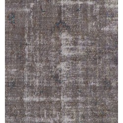 Distressed Gray Over-Dyed Rug for Modern Interiors. Handmade Vintage Turkish Carpet. 6.4 x 10 Ft (195 x 304 cm)