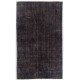 Charcoal Gray Over-Dyed Rug for Modern Interiors. Handmade Vintage Turkish Carpet. 6.5 x 10.6 Ft (196 x 322 cm)