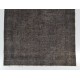 Gray Over-Dyed Rug for Modern Interiors. Handmade Vintage Turkish Carpet. 6.5 x 10.2 Ft (197 x 310 cm)
