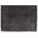 Charcoal Gray Over-Dyed Rug for Contemporary Interiors. Hand-Knotted Vintage Turkish Carpet. 6.7 x 9.8 Ft (204 x 297 cm)