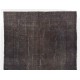 Contemporary Gray Over-Dyed Handmade Turkish Area Rug with Medallion Design. 6.9 x 11 Ft (208 x 335 cm)