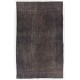 Contemporary Gray Over-Dyed Handmade Turkish Area Rug with Medallion Design. 6.9 x 11 Ft (208 x 335 cm)