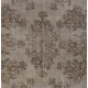 Gray Over-Dyed Rug for Contemporary Interiors. Hand-Knotted Vintage Turkish Carpet. 7.2 x 10.5 Ft (217 x 318 cm)