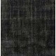 Charcoal Gray Over-Dyed Rug for Contemporary Interiors. Hand-Knotted Vintage Turkish Carpet. 7.5 x 11.3 Ft (227 x 344 cm)