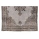 Gray Over-Dyed Rug for Contemporary Interiors. Hand-Knotted Vintage Turkish Carpet. 8.4 x 11.8 Ft (255 x 358 cm)