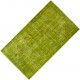 Green Overdyed Rug for Modern Home & Office. Hand-Knotted Vintage Turkish Carpet. 3.7 x 6.8 Ft (110 x 205 cm)