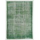 Green Overdyed Rug for Modern Home & Office. Hand-Knotted Vintage Turkish Carpet. 6.6 x 9.6 Ft (200 x 290 cm)