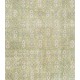 Green Overdyed Rug. Floral Patterned Hand-Knotted Vintage Turkish Carpet. 7.5 x 9 Ft (228 x 273 cm)