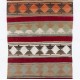 Striped & Geometric Pattern Handwoven Kilim Runner. Turkish Wool Hallway Runner. 3.4 x 10.8 Ft (102 x 328 cm)
