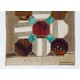Modern Hand-Made Turkish Patchwork Rug with Hexagon Design. 3.9 x 6 Ft (116 x 180 cm)
