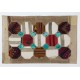 Modern Hand-Made Turkish Patchwork Rug with Hexagon Design. 3.9 x 6 Ft (116 x 180 cm)