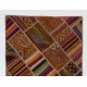 Contemporary Handmade Patchwork Kilim Rug, Flat-Weave Floor Covering. 4 x 6.3 Ft (120 x 190 cm)