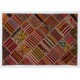 Contemporary Handmade Patchwork Kilim Rug, Flat-Weave Floor Covering. 4 x 6 Ft (122 x 180 cm)