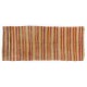 Vintage Handmade Turkish Wool Kilim "Flat-Weave" in Yellow, Red and Gray Stripes. 4 x 9.2 Ft (123 x 280 cm)