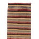 Vintage Striped Handwoven Wool Kilim Runner. Turkish Double Sided Hallway Runner. 4 x 11.9 Ft (124 x 360 cm)