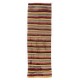 Vintage Striped Handwoven Wool Kilim Runner. Turkish Double Sided Hallway Runner. 4 x 11.9 Ft (124 x 360 cm)