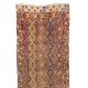 Hand-Woven Turkish "Jijim" Kilim, Flat Weave Wool Hallway Runner. 4.2 x 12.4 Ft (125 x 375 cm)