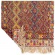 Hand-Woven Turkish "Jijim" Kilim, Flat Weave Wool Hallway Runner. 4.2 x 12.4 Ft (125 x 375 cm)