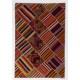 Contemporary Handmade Patchwork Kilim Rug, Flat-Weave Floor Covering. 4.2 x 6.3 Ft (126 x 190 cm)