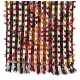 Handmade Turkish Kilim Rug with Colorful Poms. Tribal Style Bed Cover & Wall Hanging. 4.2 x 8.6 Ft (127 x 260 cm)