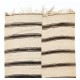 Vintage Striped Wool Kilim from Turkey. Handmade Double Sided Hallway Runner. 4.2 x 12.5 Ft (127 x 378 cm)