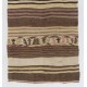 Vintage Striped Wool Kilim from Turkey. Handmade Double Sided Hallway Runner. 4.3 x 9.4 Ft (129 x 285 cm)
