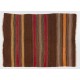 HandWoven Vintage Turkish Kilim Made of 100% Wool. 4.3 x 5.8 Ft (131 x 176 cm)