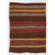 HandWoven Vintage Turkish Kilim Made of 100% Wool. 4.3 x 5.8 Ft (131 x 176 cm)