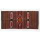 Geometric & Striped Design Turkish Kilim, Vintage Hand-Woven Rug. 4.4 x 9 Ft (132 x 273 cm)