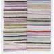 Late 20th Century Turkish Kilim (Flat-weave) with Striped Design. Flat-Woven Cotton Rug. 4.6 x 10 Ft (140 x 304 cm)
