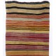 Nomadic Handwoven Vintage Turkish Wool Kilim. Striped Double Sided Hallway Runner. 4.6 x 11.2 Ft (140 x 340 cm)