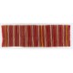 Colorful Nomadic Handwoven Vintage Turkish Wool Kilim. Striped Hallway Runner (Reversible). 4.6 x 14.3 Ft (140 x 435 cm)