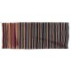 Colorful Nomadic Handwoven Vintage Turkish Wool Kilim. Striped Hallway Runner (Reversible). 4.7 x 11.8 Ft (142 x 357 cm)