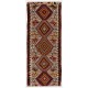20th Century Hand-Woven Turkish Runner Kilim with Geometric Design. 4.7 x 11 Ft (143 x 333 cm)