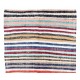 Lovely Multicolored Striped Double Sided Kilim, Vintage Handwoven Rag Rug. 4.8 x 8.7 Ft (145 x 264 cm)