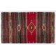 Vintage Handmade Turkish Kilim with Striped & Geometric Patterns. 5 x 8 Ft (150 x 245 cm)