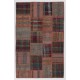 Turkish Patchwork Kilim (Flat-weave) with Tribal Flair, Vintage Handmade Rug. 5 x 8 Ft (152 x 245 cm)