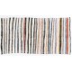 Lovely Multicolored Striped Double Sided Kilim, Vintage Handwoven Rag Rug. 5 x 9.6 Ft (152 x 290 cm)
