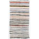 Lovely Multicolored Striped Double Sided Kilim, Vintage Handwoven Rag Rug. 5 x 9.6 Ft (152 x 290 cm)