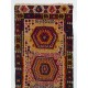 Antique Kilim, Geometric Pattern Handmade Turkish Rug. 5 x 14.2 Ft (152 x 430 cm)
