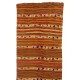 Colorful Striped Vintage Turkish Kilim (Flat-Weave). Handwoven Hallway Runner (Reversible) Made of Wool. 5 x 15.5 Ft (152 x 470 cm)