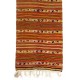 Colorful Striped Vintage Turkish Kilim (Flat-Weave). Handwoven Hallway Runner (Reversible) Made of Wool. 5 x 15.5 Ft (152 x 470 cm)