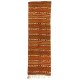 Colorful Striped Vintage Turkish Kilim (Flat-Weave). Handwoven Hallway Runner (Reversible) Made of Wool. 5 x 15.5 Ft (152 x 470 cm)