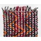 Striped Handmade Turkish Kilim Rug with Colorful Poms. Tribal Style Bed Cover & Wall Hanging. 5 x 7.5 Ft (153 x 228 cm)