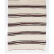 Banded Vintage Turkish Kilim (Flat-Weave). Handwoven Hallway Runner (Reversible) Made of Wool. 5 x 13.7 Ft (153 x 417 cm)