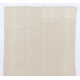 Solid Ivory Color Kilim Runner, Vintage Handwoven Turkish Hallway Runner. 5.2 x 9.6 Ft (156 x 290 cm)