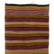 Multicolored Banded Handwoven Vintage Turkish Wool Runner Kilim for Hallway Decor. 5.2 x 11.2 Ft (157 x 340 cm)