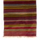 Multicolored Banded Handwoven Vintage Turkish Wool Runner Kilim for Hallway Decor. 5.2 x 11.2 Ft (157 x 340 cm)
