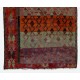 Colorful Hand-Woven Vintage Turkish Runner Kilim (Flat-weave). Geometric Pattern Corridor Kilim. 5.2 x 13.2 Ft (158 x 400 cm)