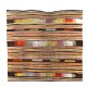 Multicolor Handmade Turkish Kilim (Flat-Weave) with Striped Design, 100% Wool. 5.3 x 10 Ft (160 x 305 cm)